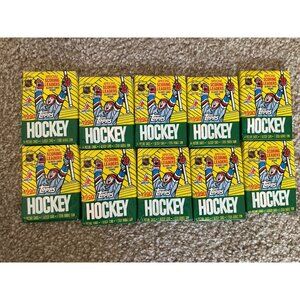 1990 Topps Hockey Cards Sealed Wax Packs Lot Of 10 NHL Cards